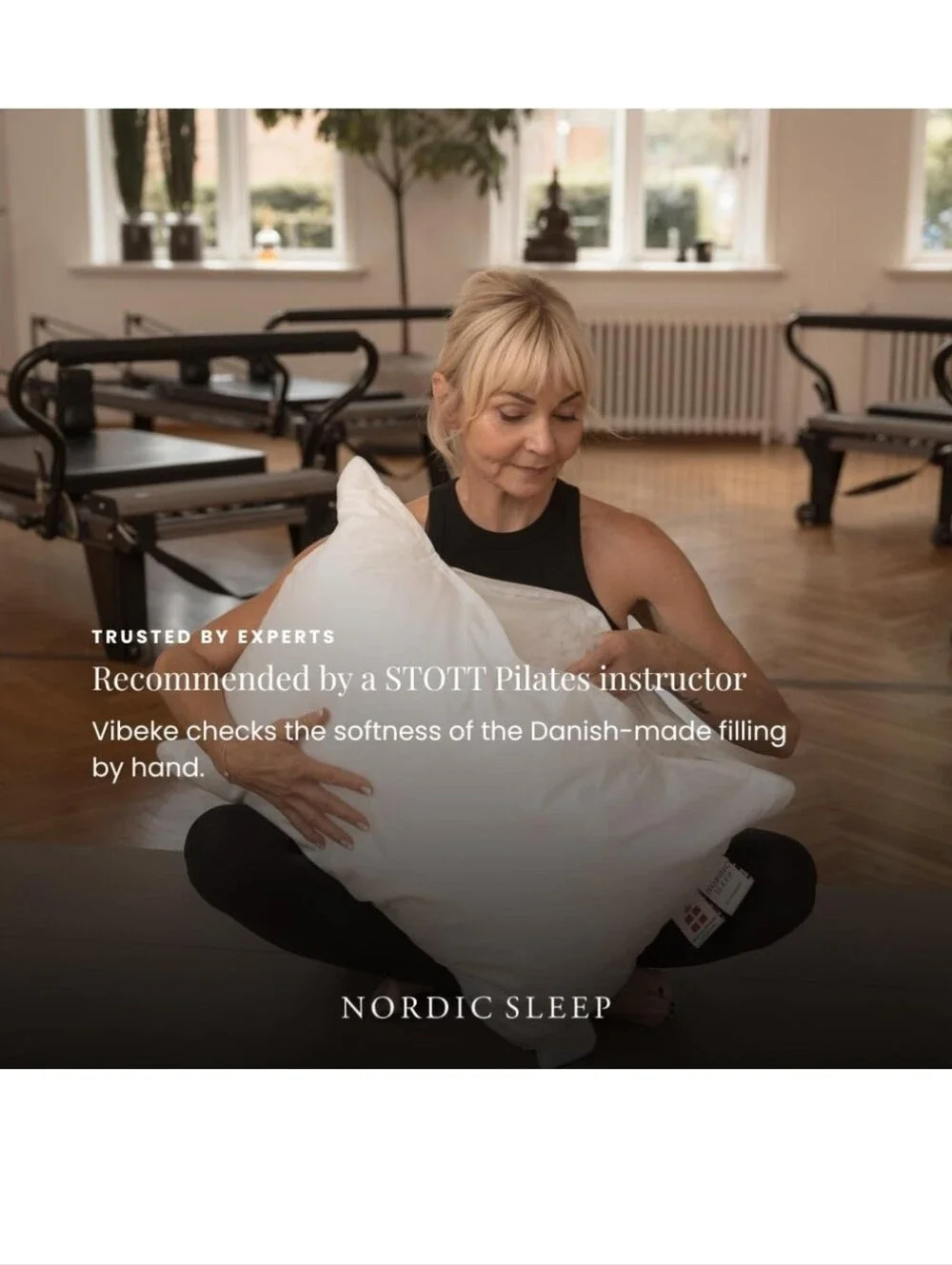 NIB Fossflakes Nordic Sleep Queen Pillow Adjustable Fill Made In Denmark Vegan